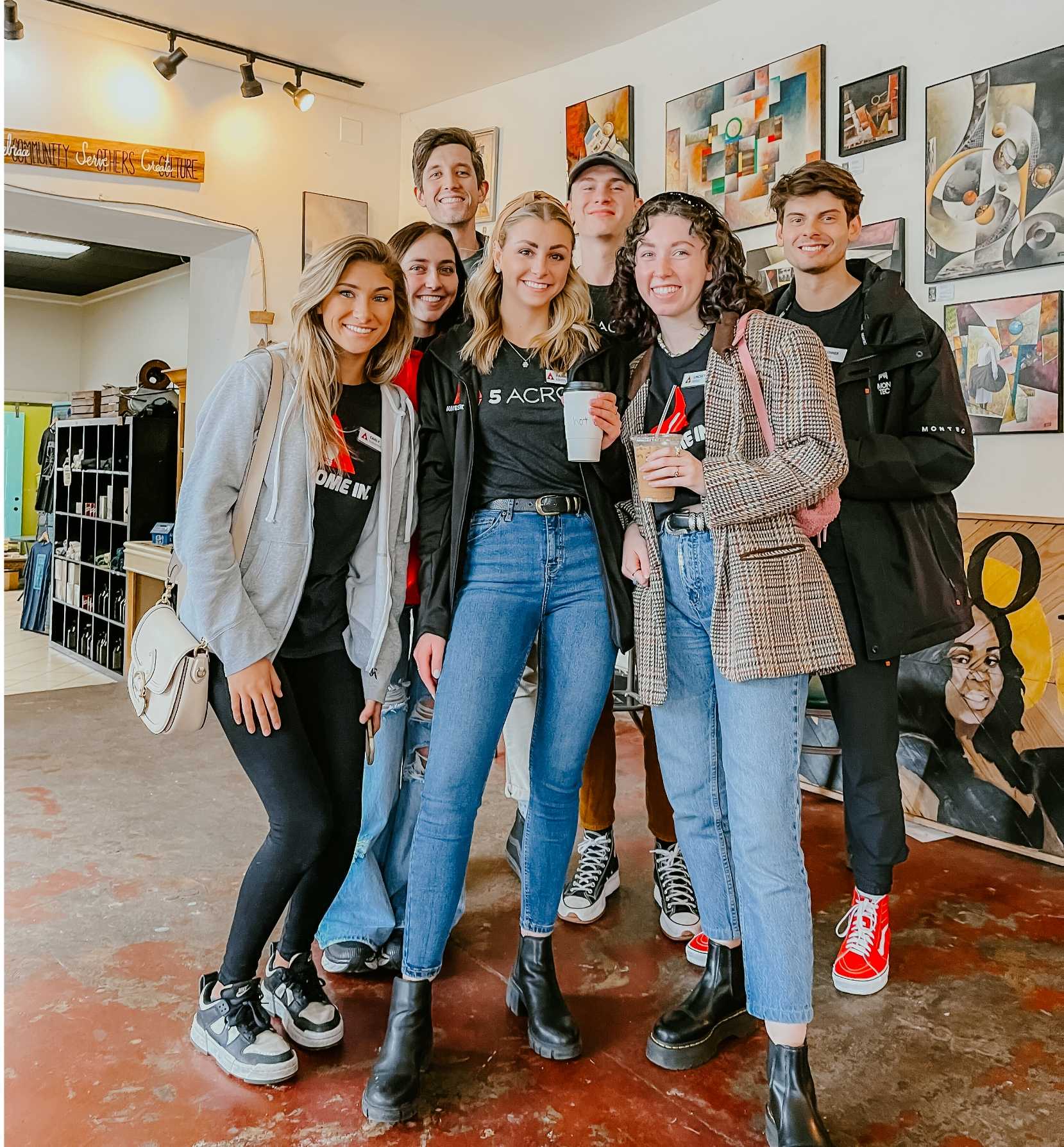 Team Alpha getting coffee